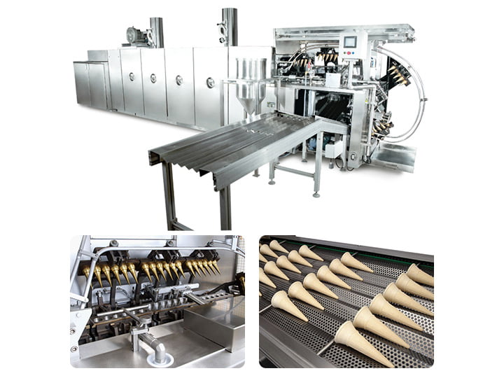 ligne de production automatique de cornets de glace