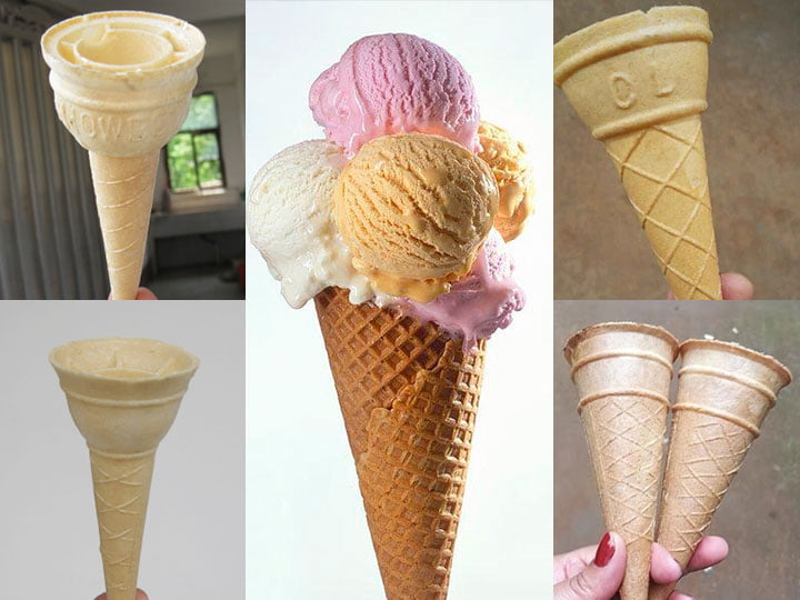 Multi cornets de crème glacée fabriqués par le fabricant de cônes