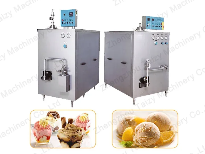 máquina de helado de congelador continuo