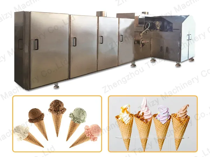 máquina automática de cone de waffle